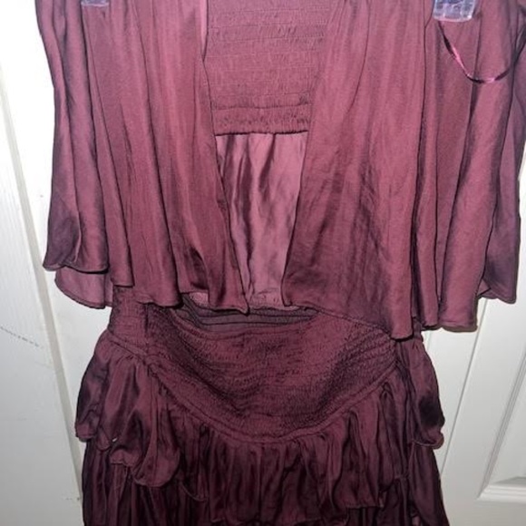 Mustard Seed Monaco Strapless Romper - Color Plum/Purple - Picture 3 of 3